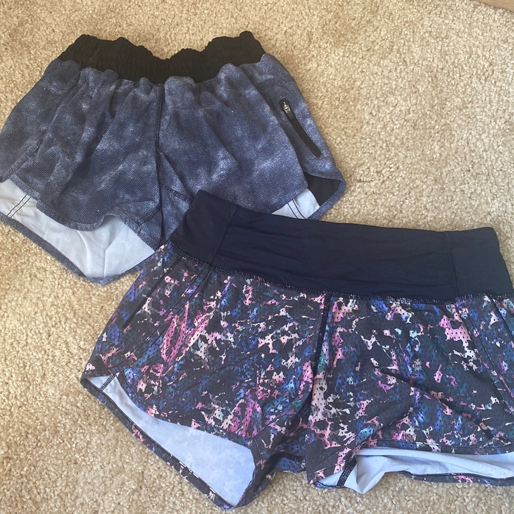 Two size 6 lulu lemon atheistic shorts. Good condition!